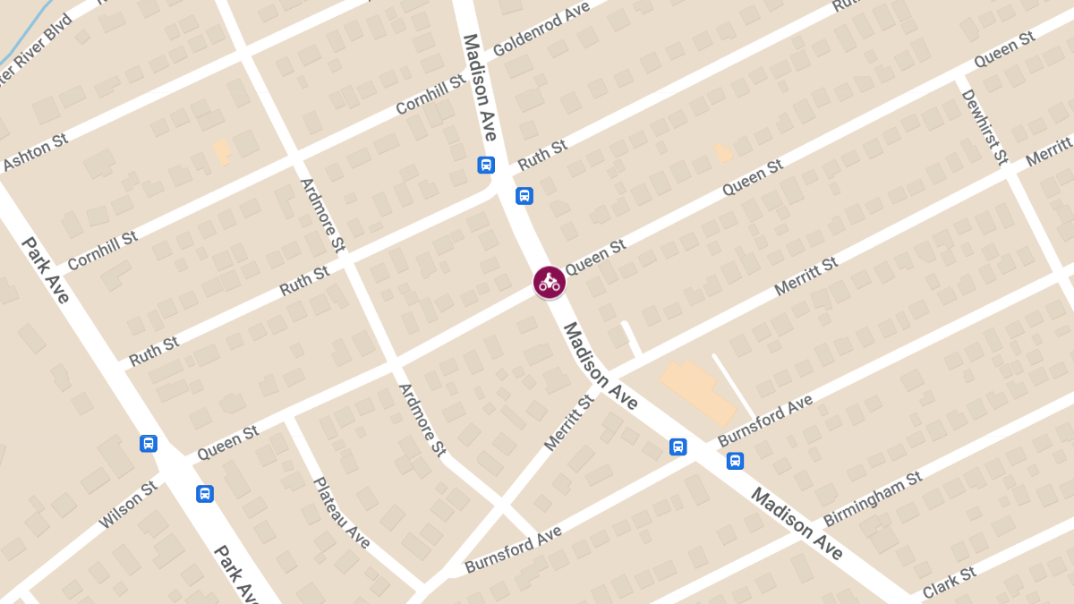 Motorcycle Accident at Queen St and Madison Ave