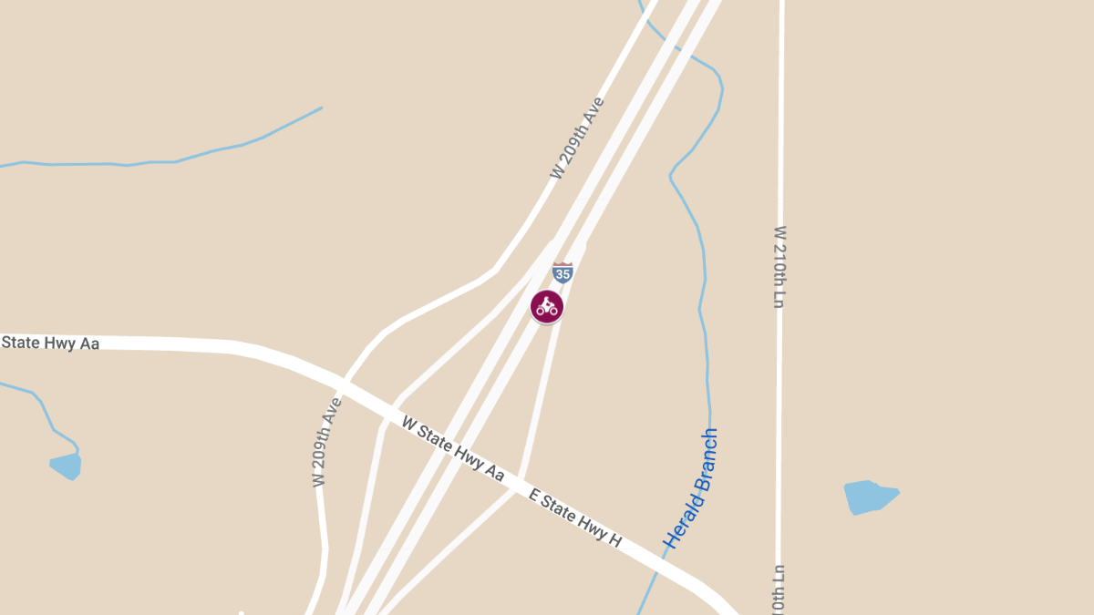 Motorcycle Accident on I-35 SB at 12 Mile Marker