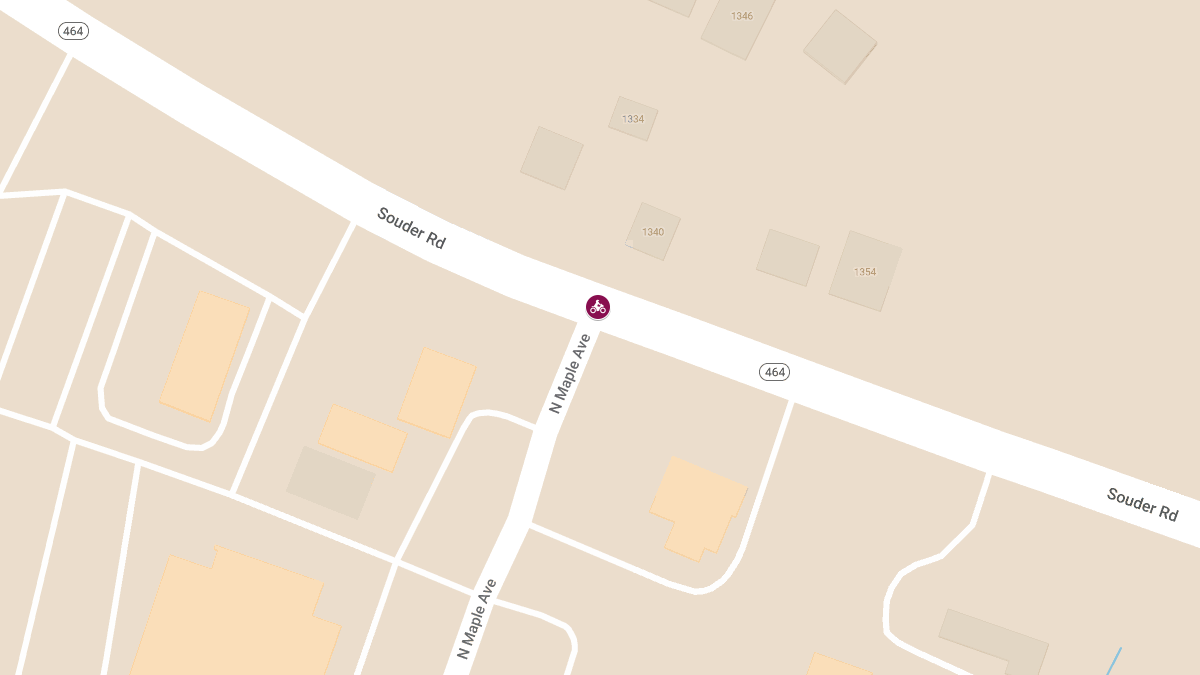 Motorcycle Collision at Souder Rd & North Maple Ave