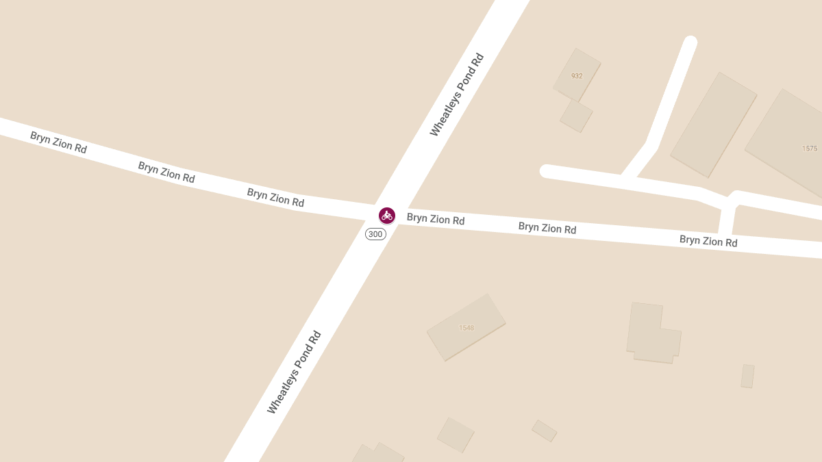Motorcycle Crash Reported at Wheatleys Pond Rd & Bryn Zion Rd