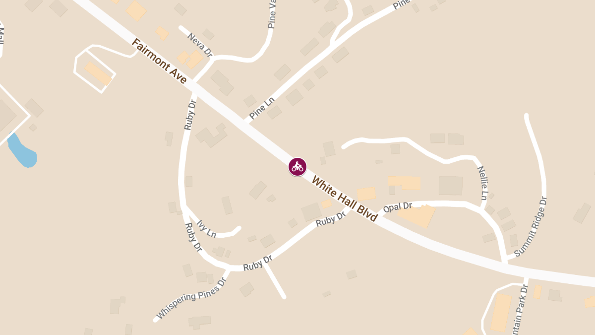 Motorcycle vs. SUV Accident with Injuries on White Hall Blvd