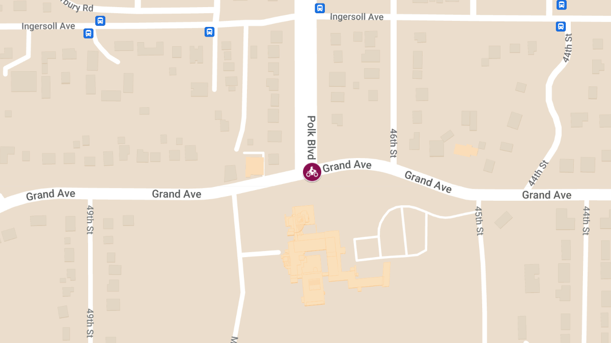 Motorcyclist Injured in Crash at Polk Ave & Grand Ave