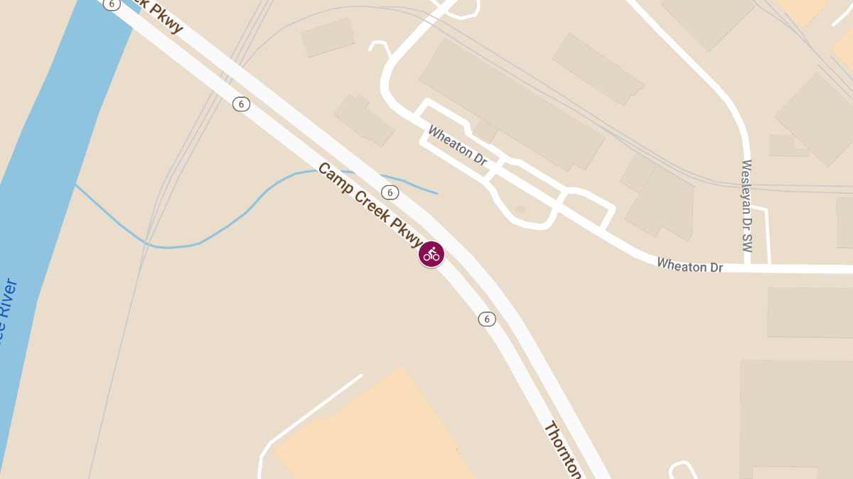 Motorcyclist Killed in Collision on Camp Creek Pkwy near Bakers Ferry Rd