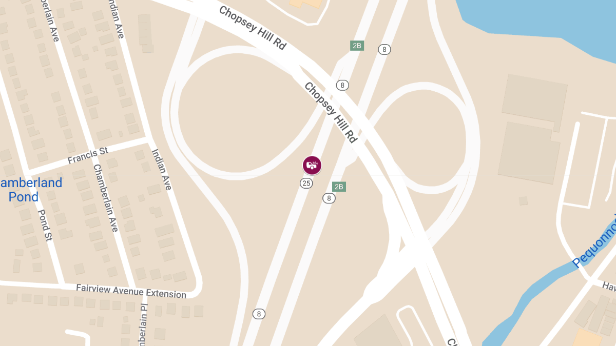 Multi-Car Crash with Injuries Shuts Down Route 8/25 Northbound at Exit 2A