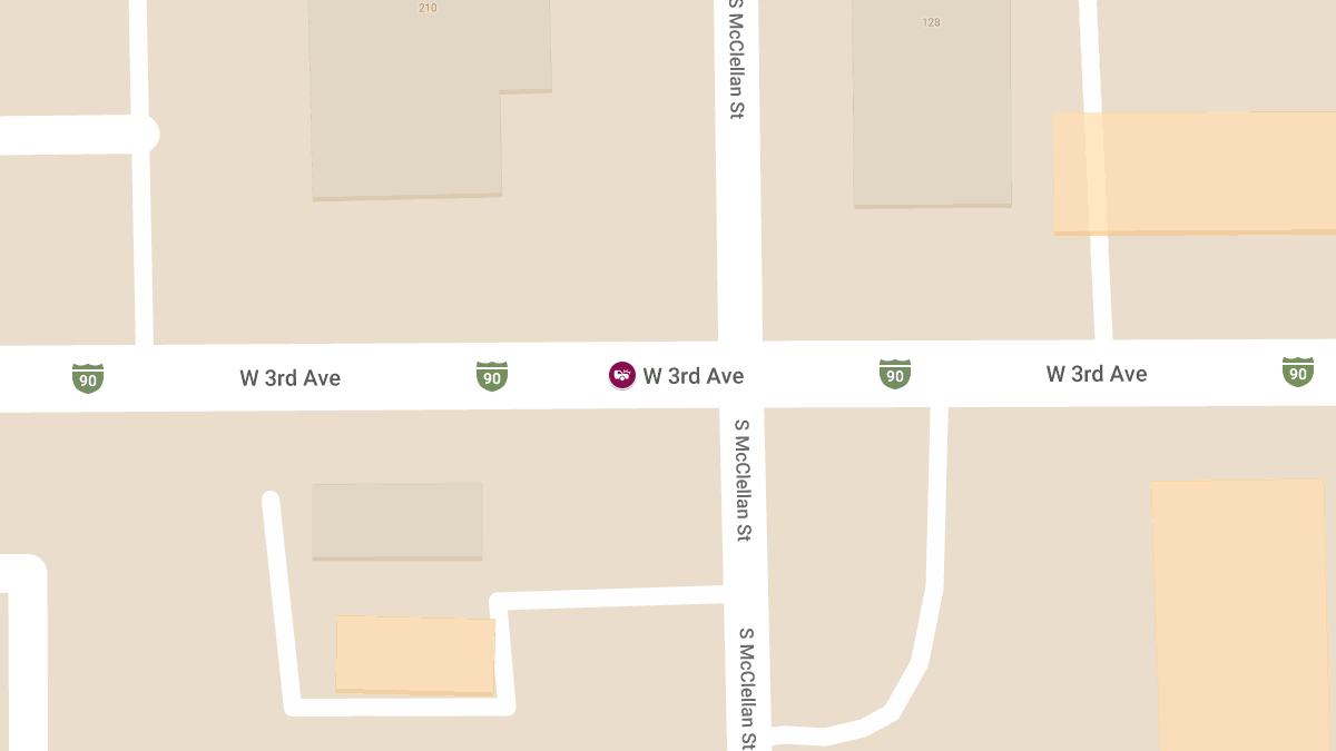 Multi-Vehicle Crash Near South McClellan St and West 3rd Ave