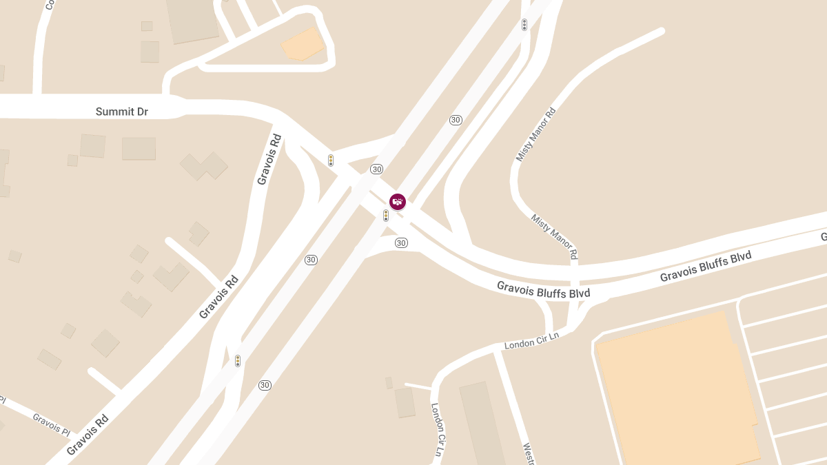 Multi-Vehicle Crash at Hwy 30 and Gravois Bluffs Blvd Leaves Two Injured