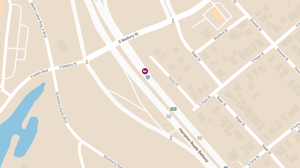 Multi-Vehicle Crash on I-64 Closes Eastbound HRBT Lanes