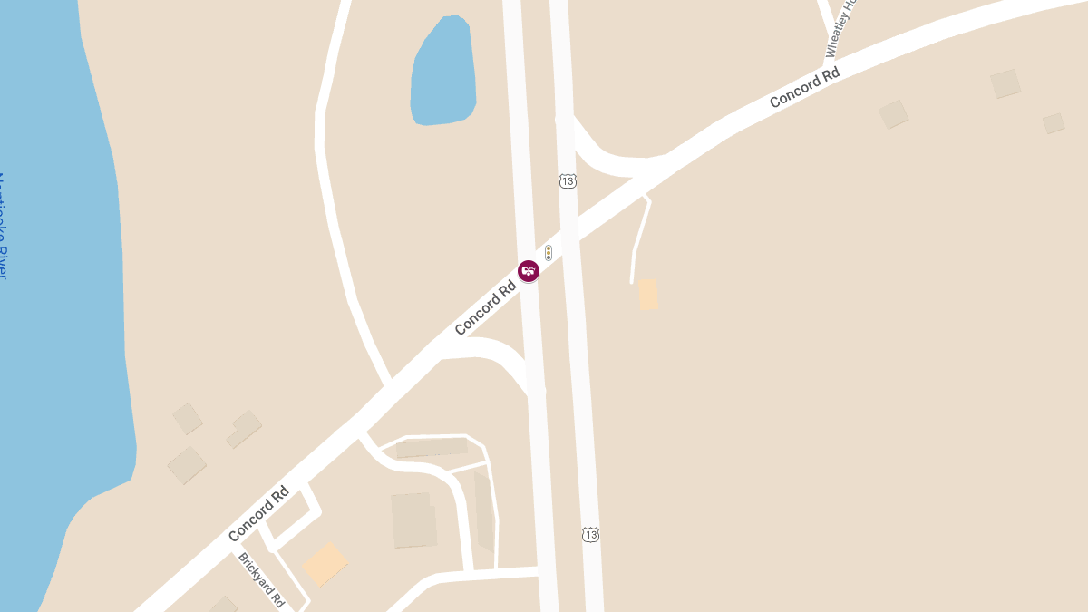 One Injured in Crash at Sussex Hwy and Concord Rd