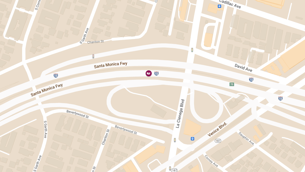 One Injured in Multi-Vehicle Crash on 10 Freeway Near La Cienega Blvd