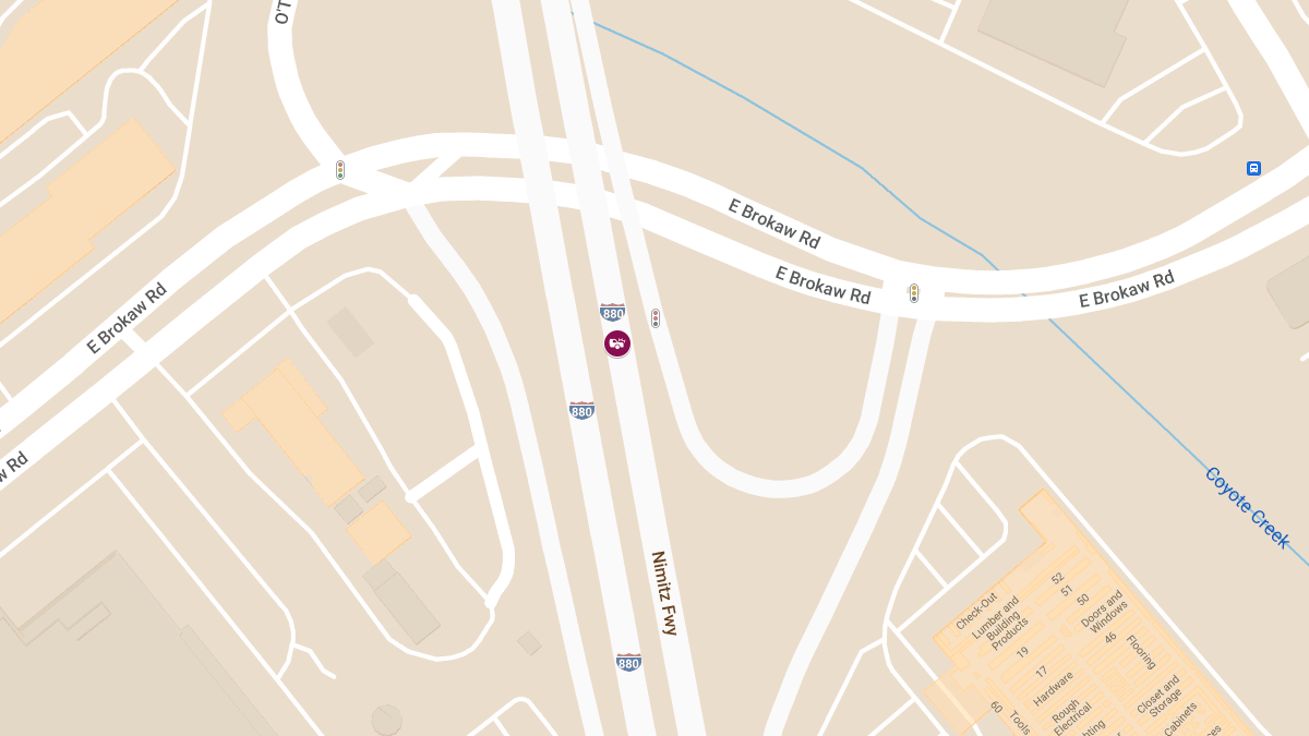 One Injured in Suspected DUI Crash on 880 Freeway Near E Brokaw Rd