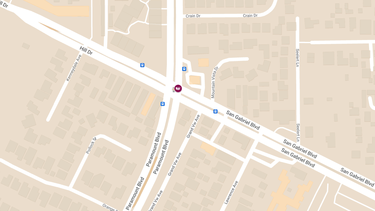 One Injured in Two-Vehicle Collision at Hill Dr & San Gabriel Blvd