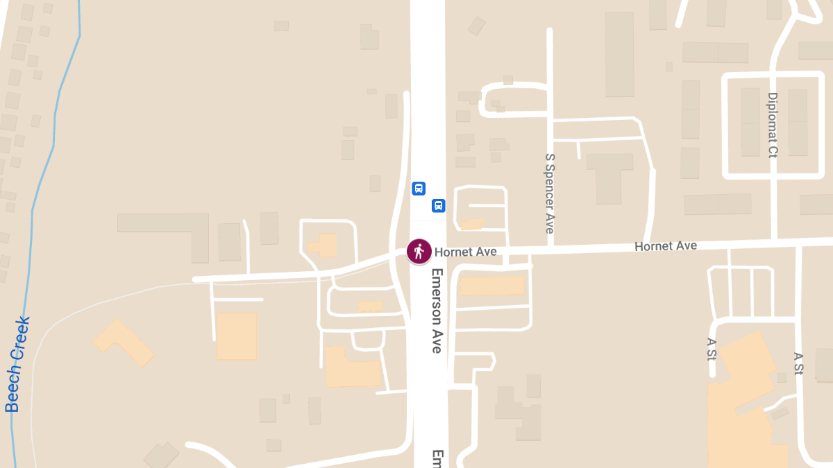 Pedestrian Accident at E Hornet Ave & S Emerson Ave