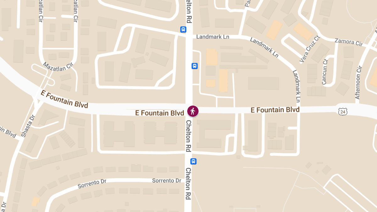 Pedestrian Accident at Fountain Blvd & Chelton Rd