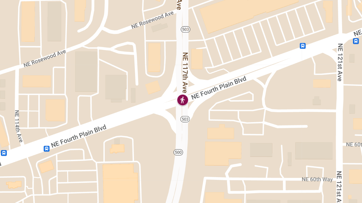 Pedestrian Fatally Struck by Truck at NE Fourth Plain Blvd & NE 117th Ave