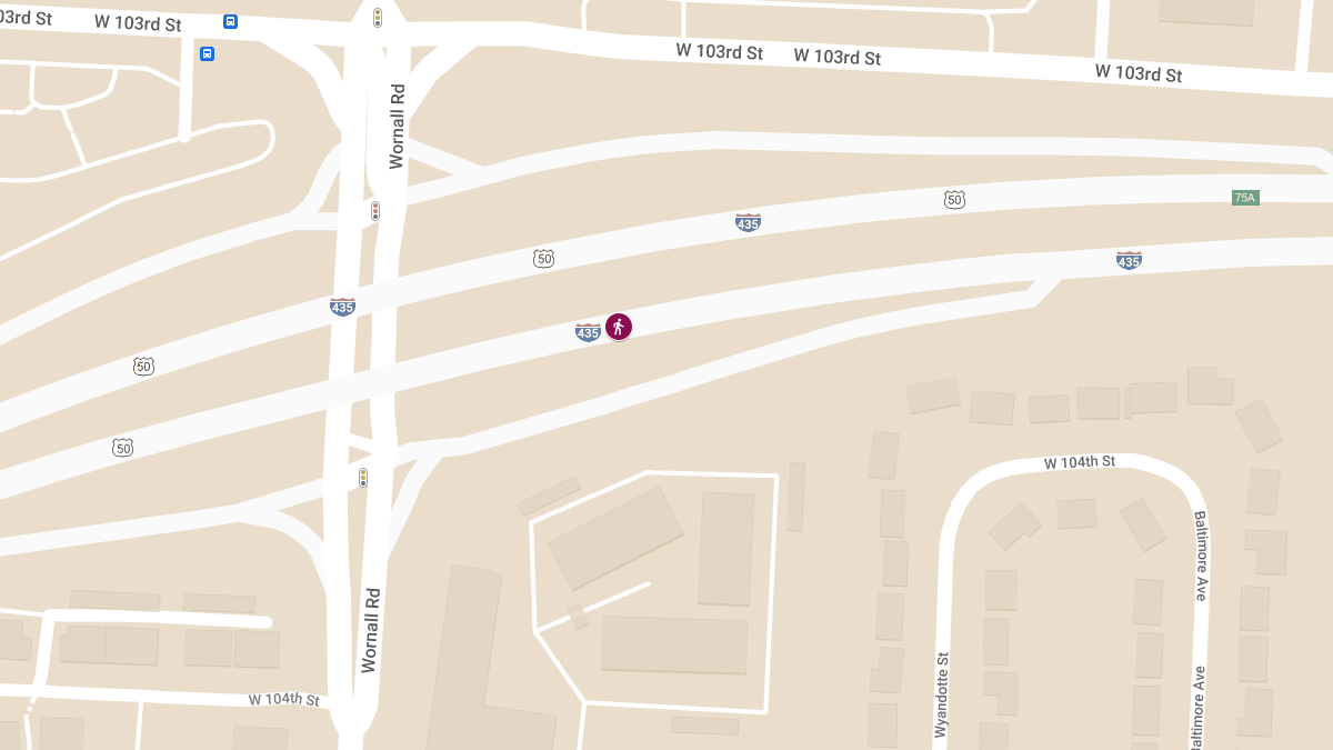 Pedestrian Fatally Struck by Vehicle on I-435 Near Wornall Rd