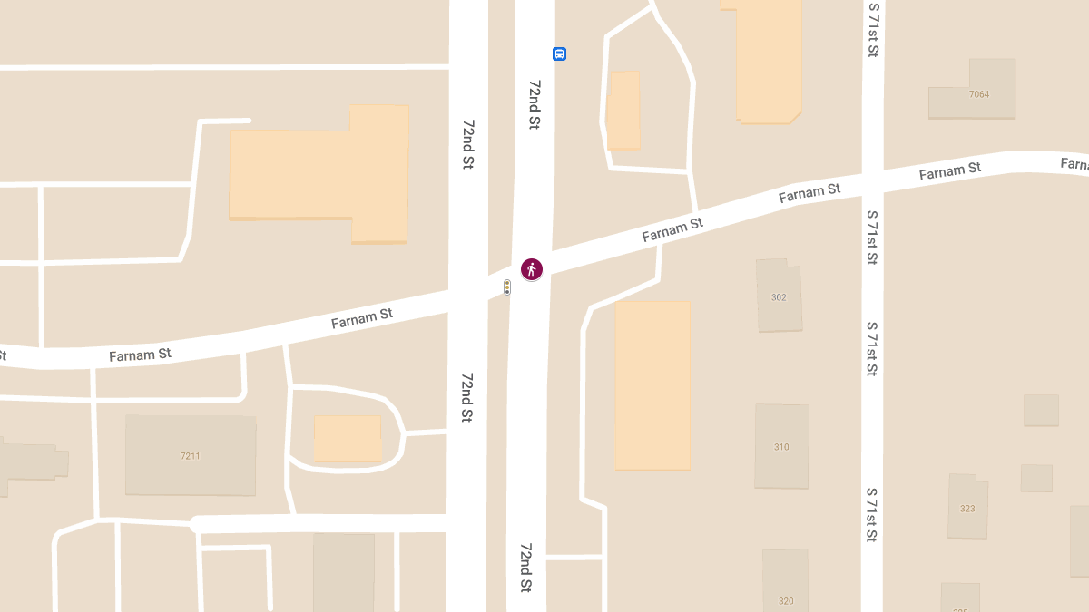 Pedestrian Injured in Accident at 72nd St & Farnam St