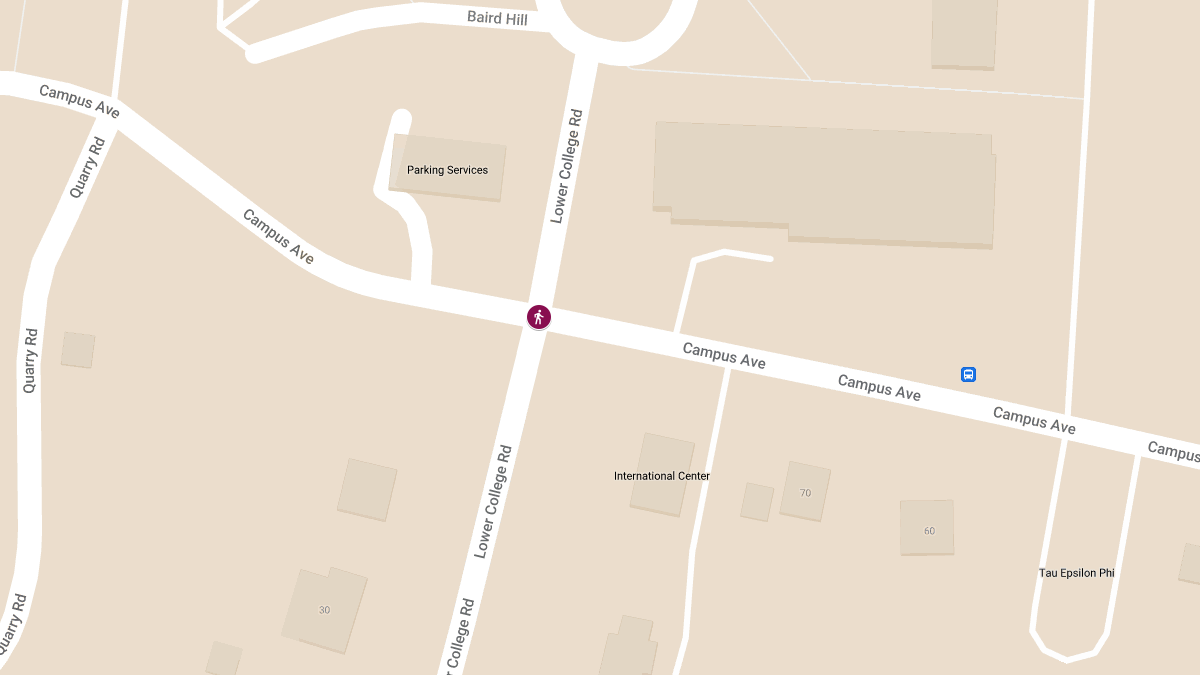 Pedestrian Injured in Accident on URI Campus at Lower College Rd and Campus Ave