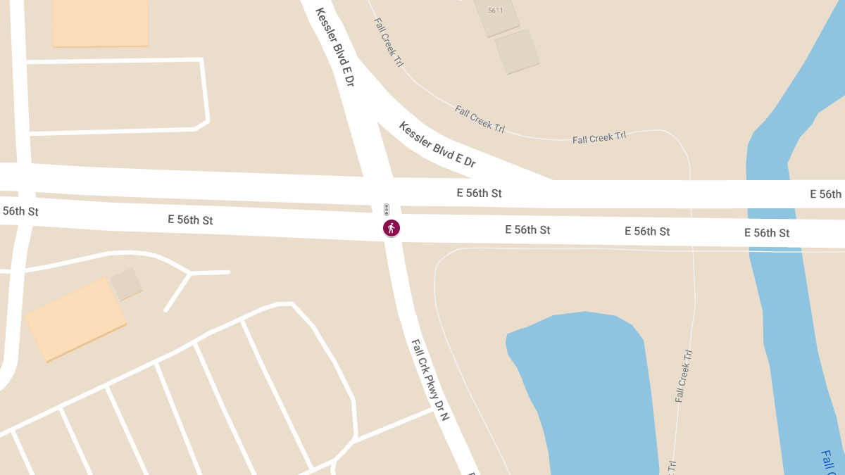 Pedestrian Injured in Collision at E 56th St & Fall Creek Pkwy