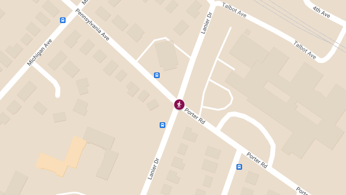 Pedestrian Injured in Collision at Porter Rd & Lanier Dr