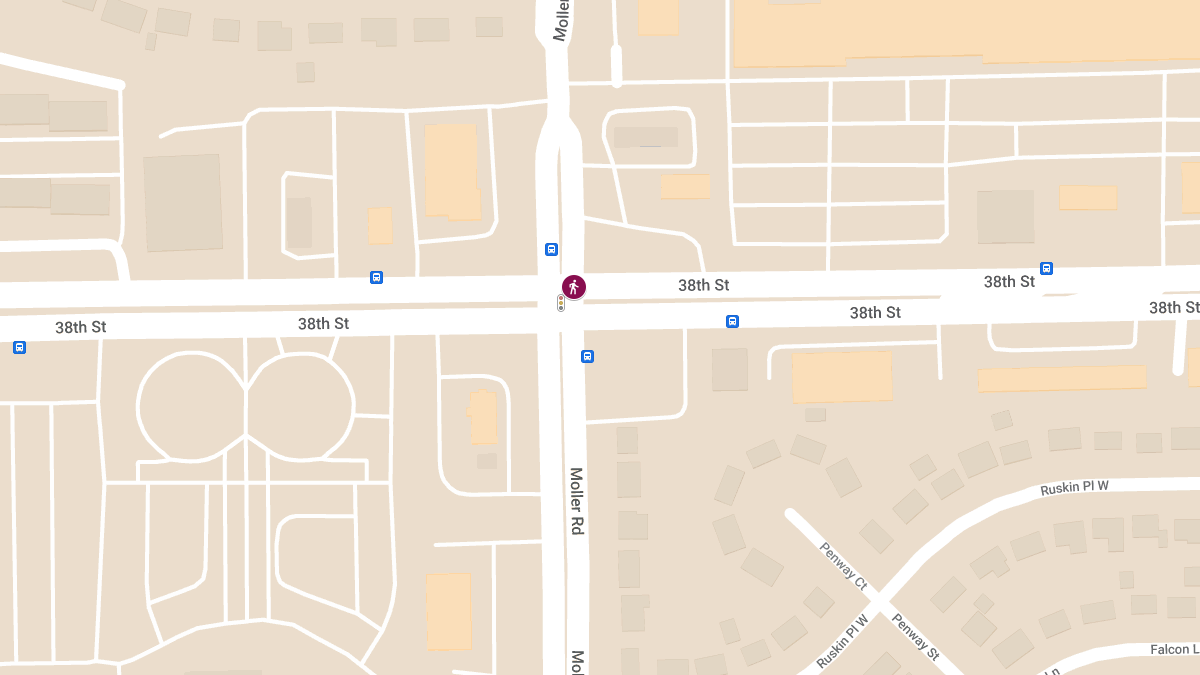 Pedestrian Injured in Collision at W 38th St & Moller Rd