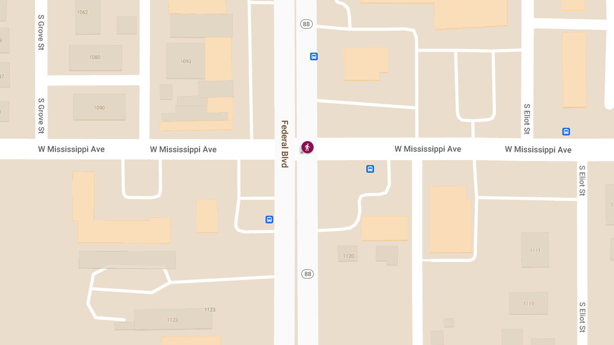 Pedestrian Injured in Crash at Federal Blvd and Mississippi Ave