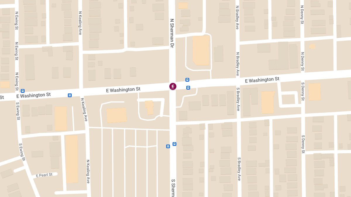 Pedestrian Injured in Hit-and-Run at N Sherman Dr & E Washington St
