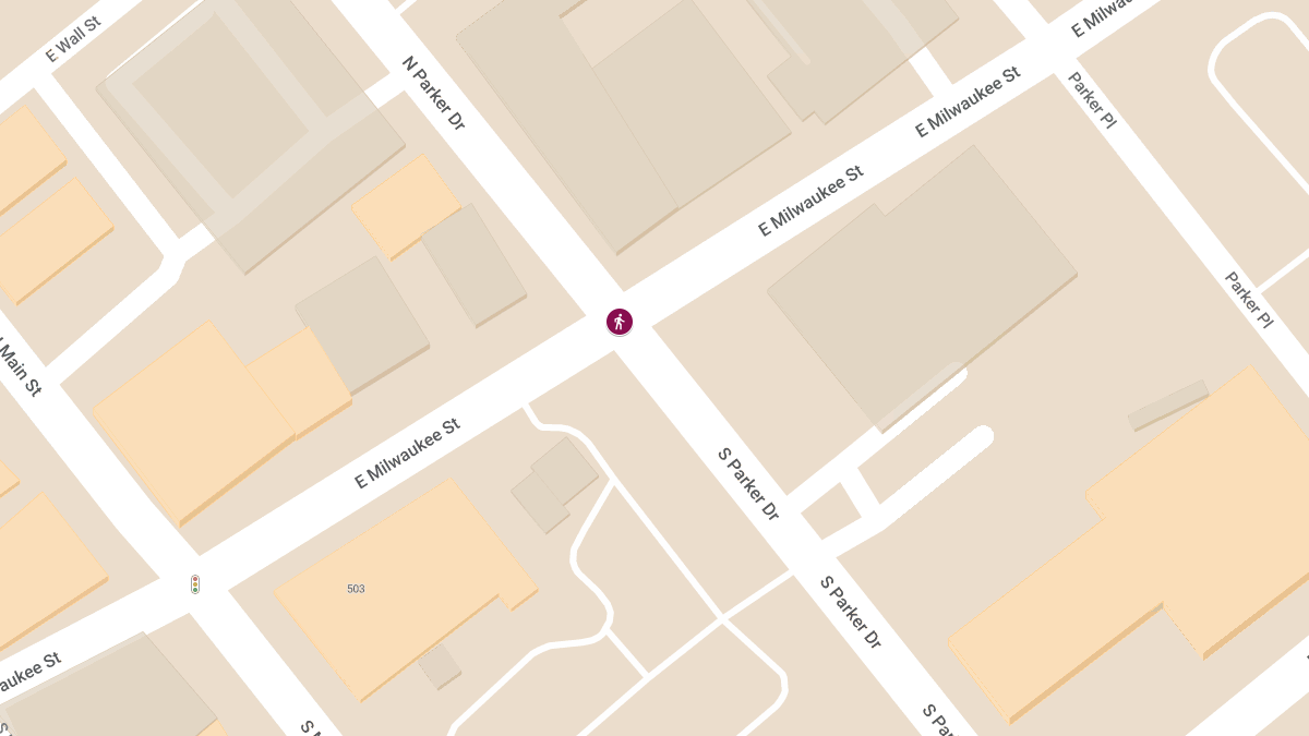 Pedestrian Injured in Traffic Accident at Milwaukee St & Parker Dr