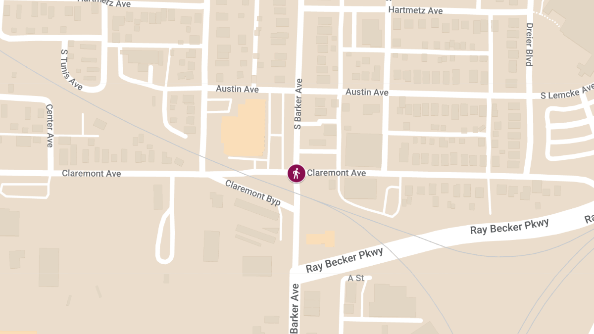Pedestrian Injured in Vehicle Collision at Barker Ave & Claremont Ave