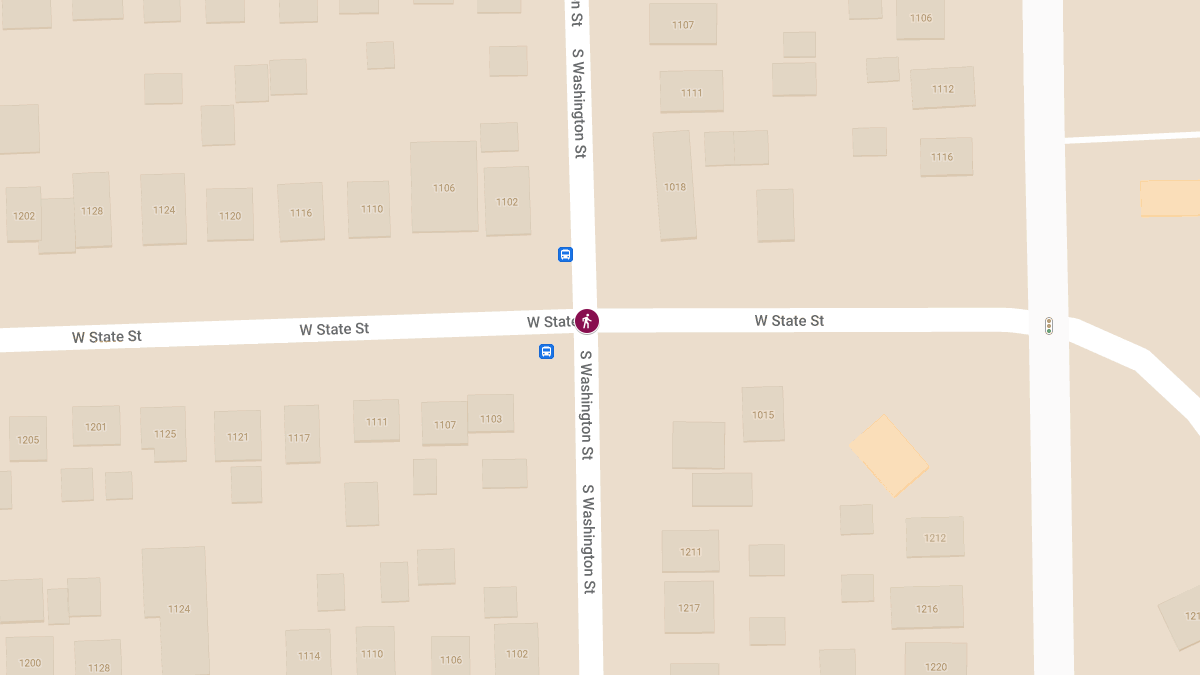 Pedestrian Injured in Vehicle Collision at S Washington and W State St