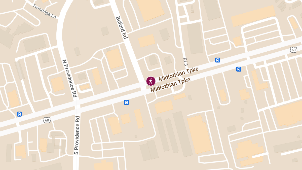 Pedestrian Struck and Injured at 8240 Midlothian Tpke