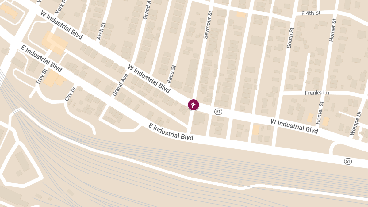 Pedestrian Struck and Injured at Seymour St & West Industrial Blvd