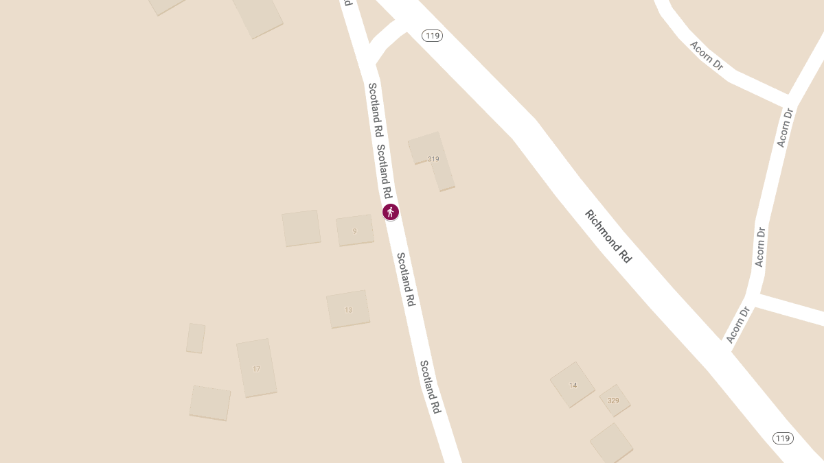Pedestrian Struck and Injured by Vehicle on Scotland Rd near Richmond Rd