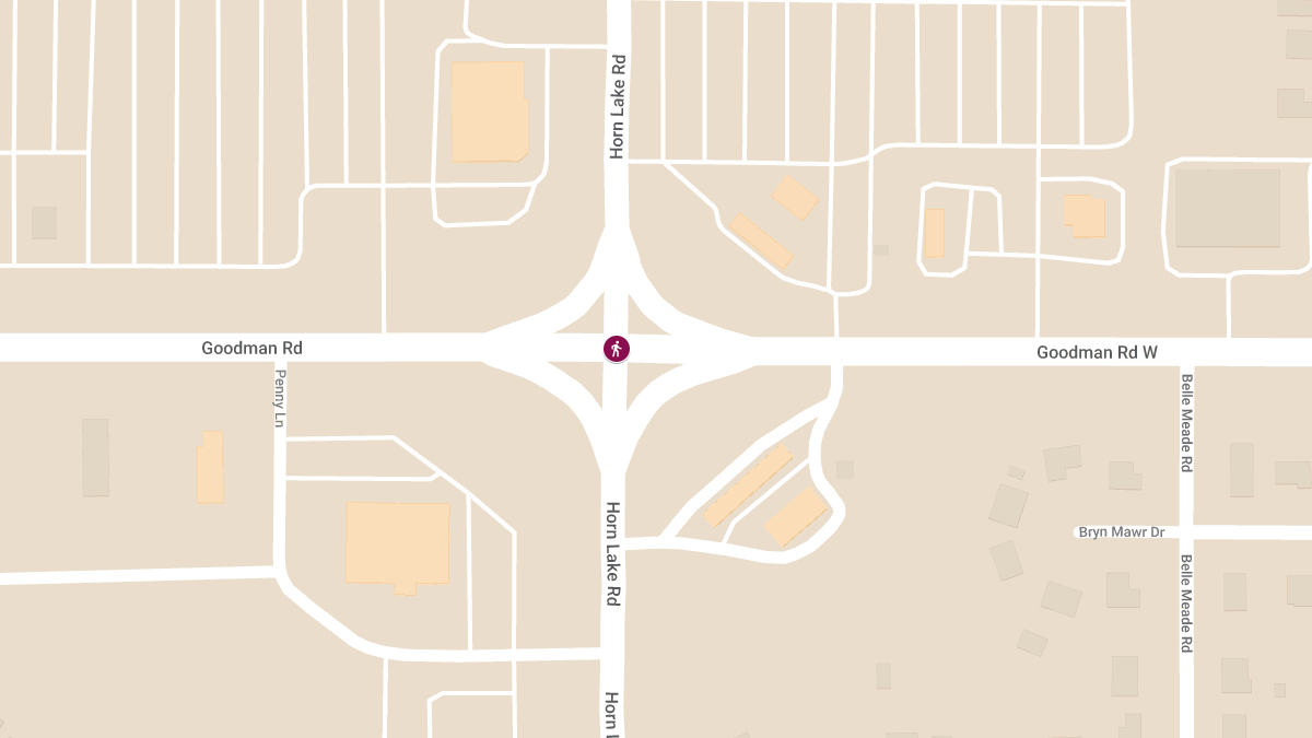 Pedestrian Struck and Killed at Horn Lake Rd & Goodman Rd