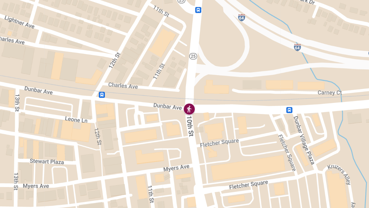 Pedestrian Struck at 10th St & Dunbar Exit WB