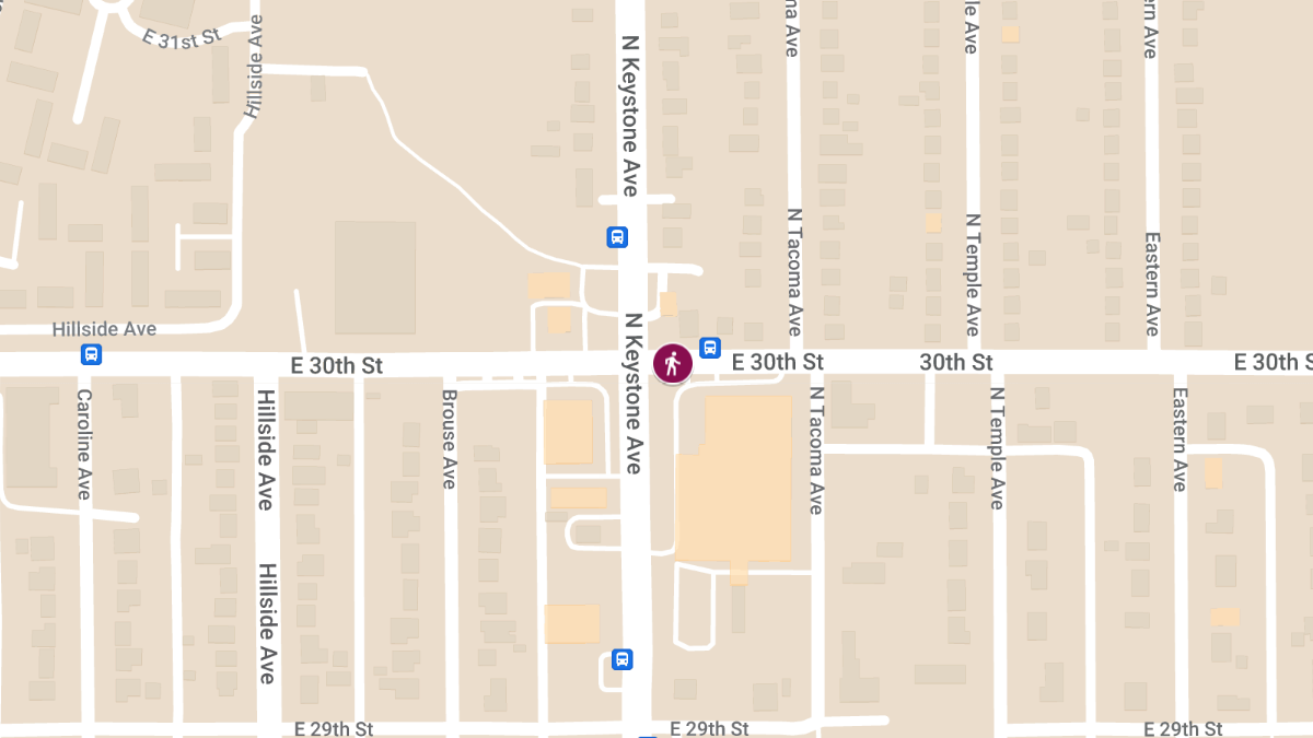 Pedestrian Struck at E 30th St & N Keystone Ave