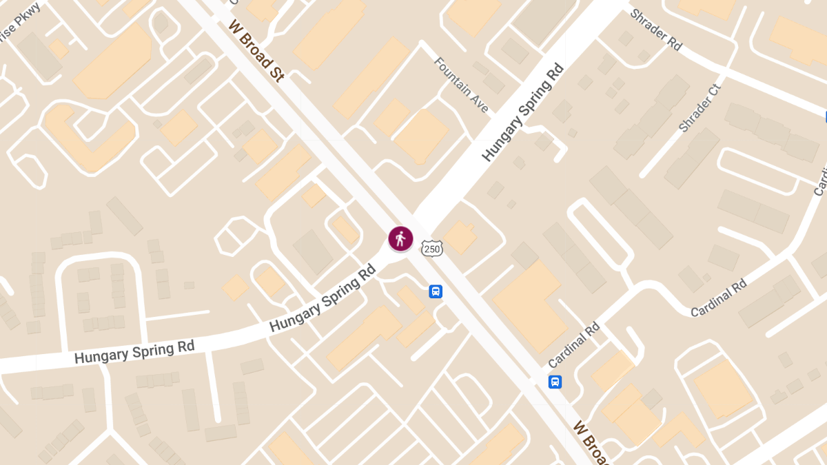 Pedestrian Struck at Hungary Spring Rd & W Broad St