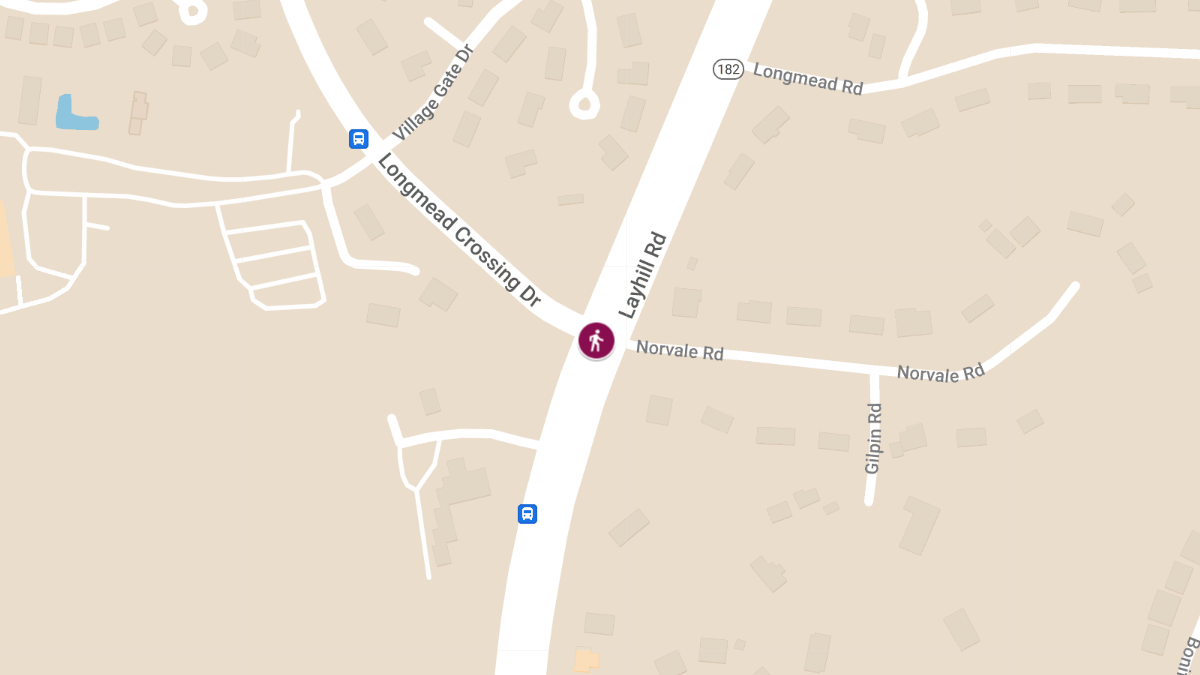Pedestrian Struck at Layhill Rd & Longmead Crossing Dr
