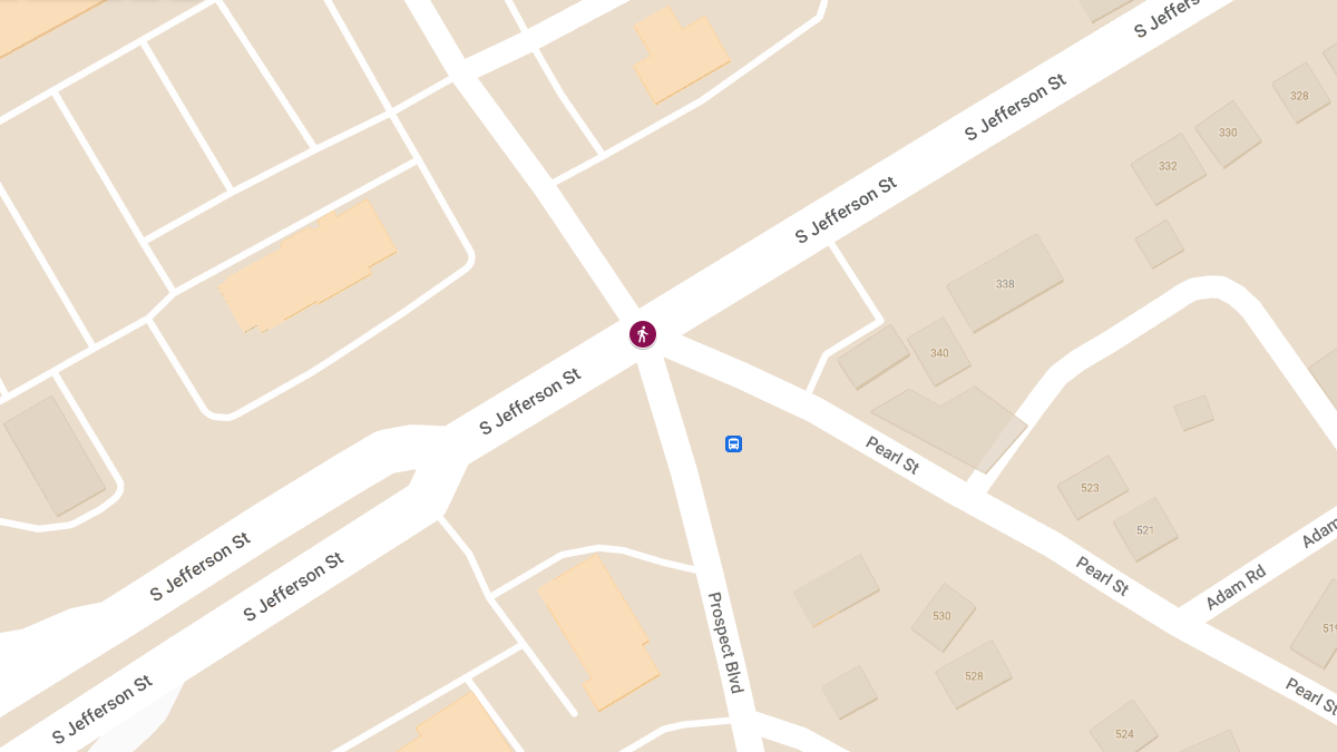 Pedestrian Struck at Pearl St & South Jefferson St