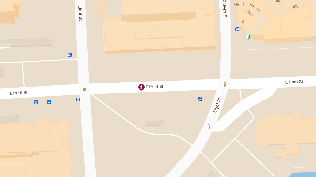 Pedestrian Struck by Vehicle at 100 E Pratt St