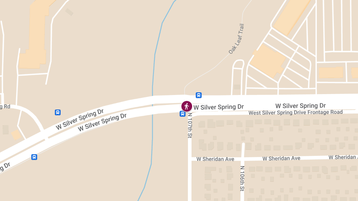 Pedestrian Struck by Vehicle at 107th St & Silver Spring Dr