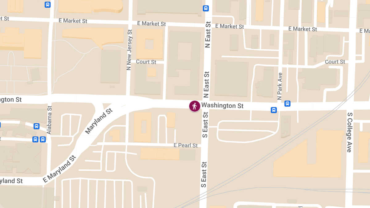Pedestrian Struck by Vehicle at E Washington St & S East St