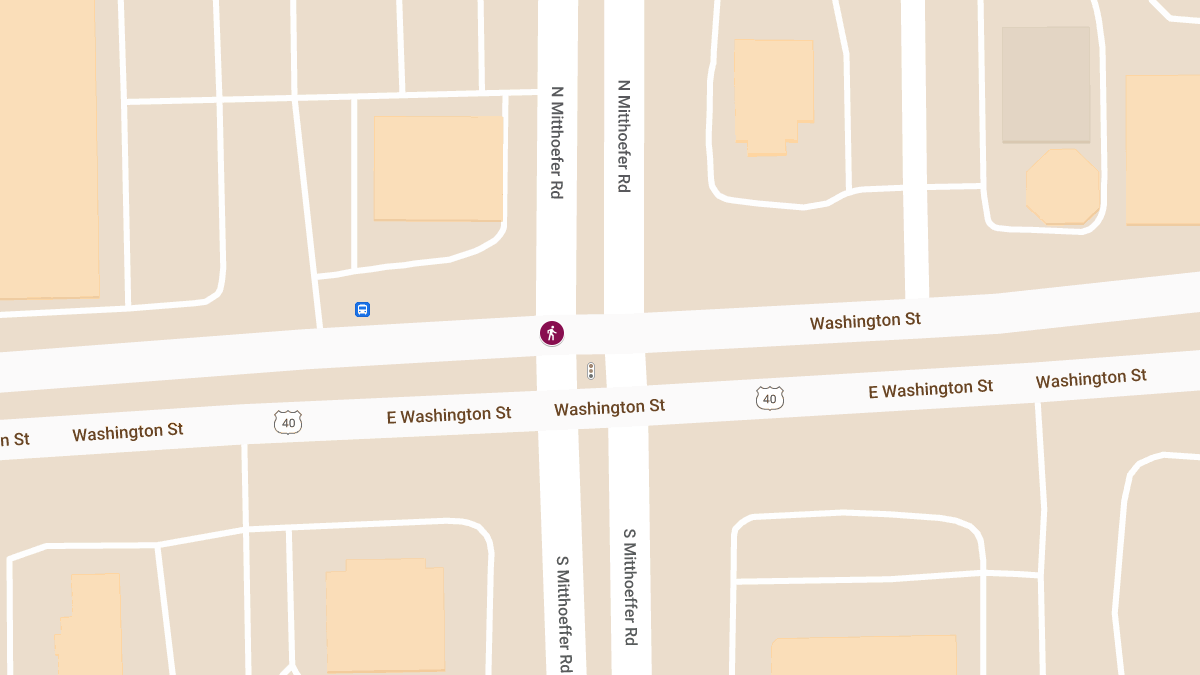 Pedestrian Struck by Vehicle at N Mitthoeffer Rd & E Washington St
