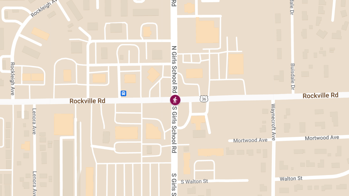 Pedestrian Struck by Vehicle at Rockville Rd & S Girls School Rd