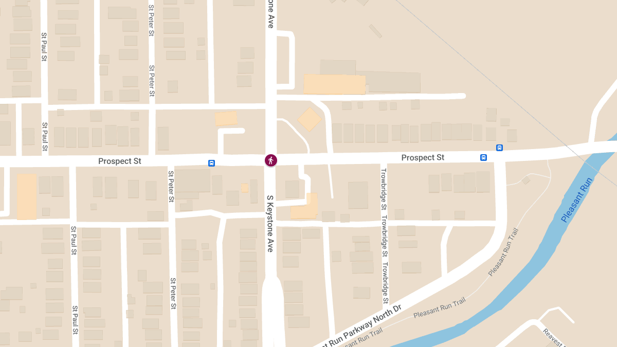 Pedestrian Struck by Vehicle at S Keystone Ave & Prospect St
