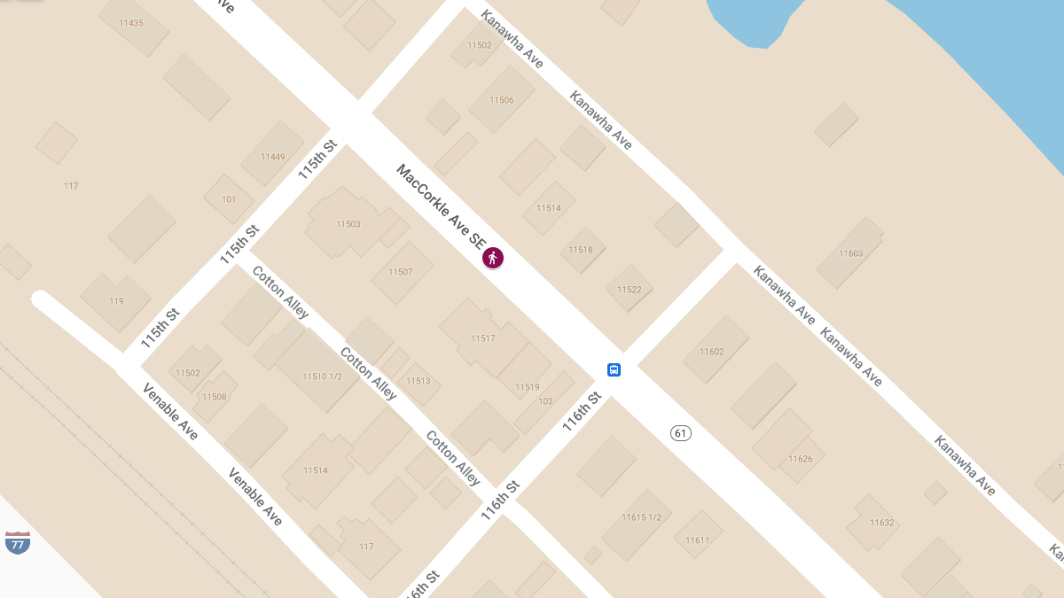 Pedestrian Struck on MacCorkle Ave SE Near 11300 Block
