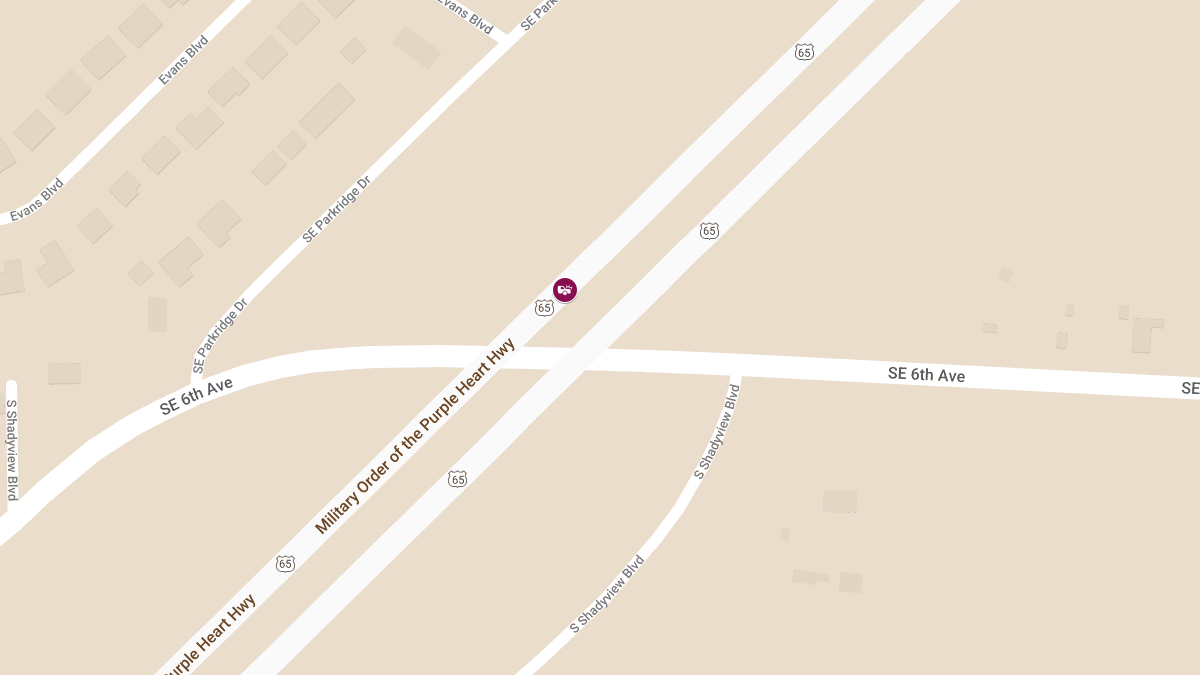 Personal Injury Accident on NB Hwy 65 at MM 96