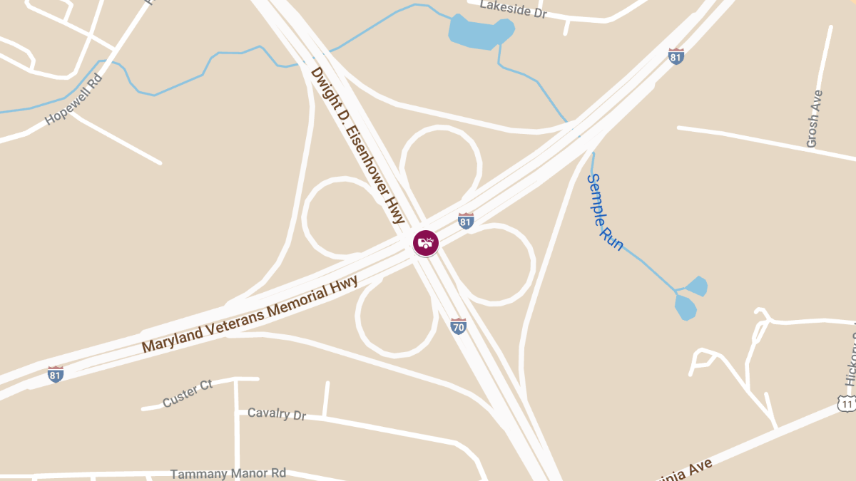 Personal Injury Collision at I-70 WB & I-81 NB