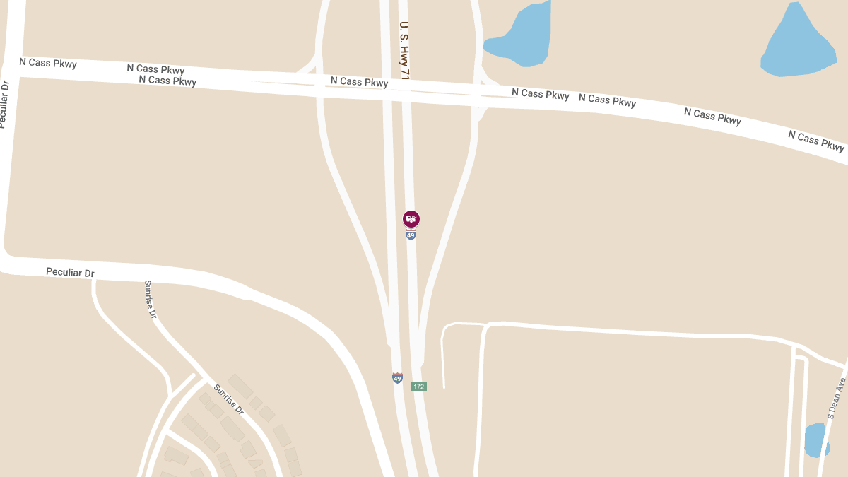 Rear-End Collision at I-49 NB South of N Cass Pkwy