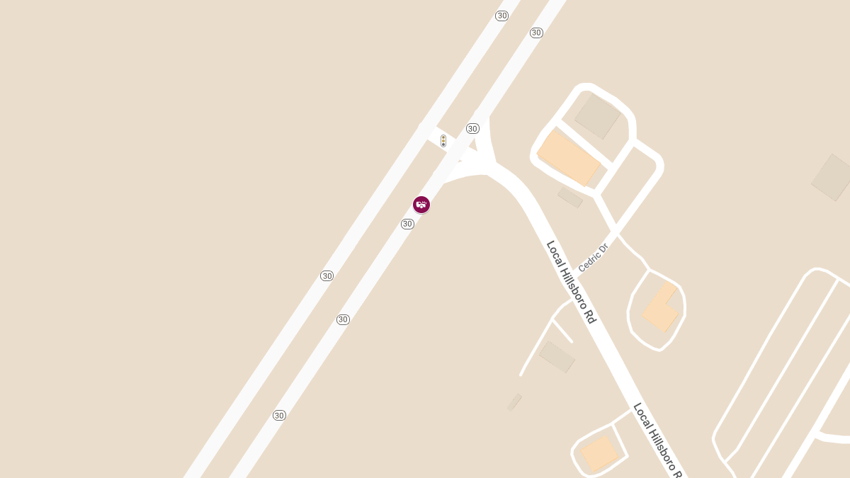 Rear-End Collision at Missouri 30 East of Missouri PP