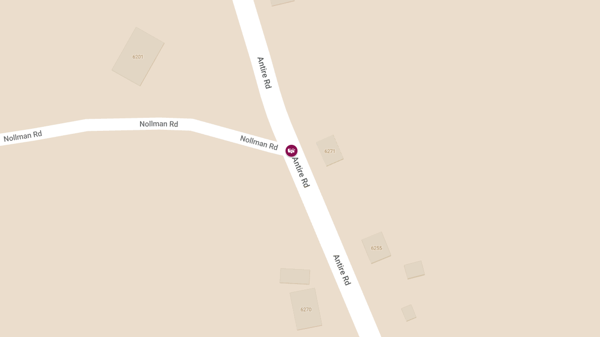 Rear-End Collision on Antire Rd at Nollman Rd Leaves One Injured